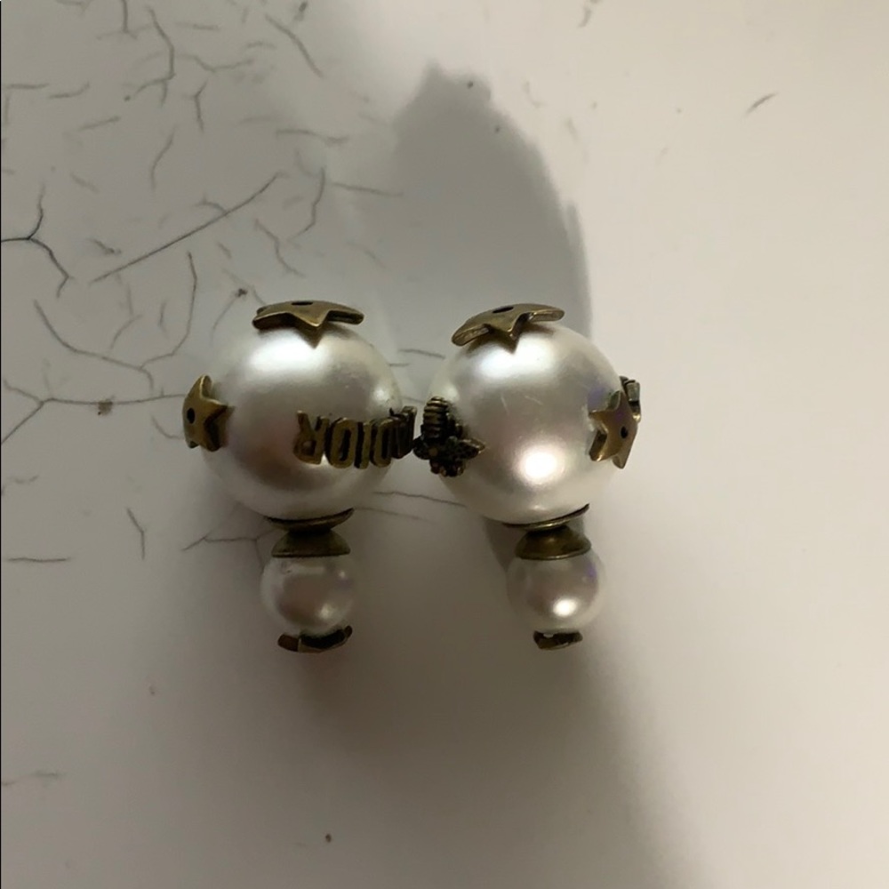 Fashion earnings pearl oversized white